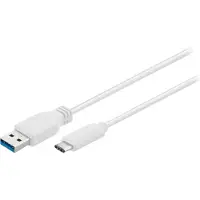 Pro USB-C-USB A 3.0 -kaapeli, valkoinen