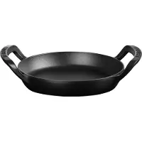 Le Creuset BBQ Outdoor Collection 20270250000005 Cast Iron Skillet, 25 cm