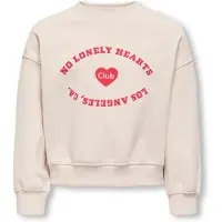 Kids Only Kogbetina L/S O-Neck Printed Swt - Cream - 158-164