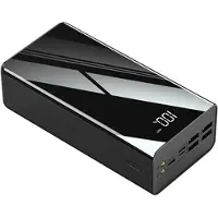 Mtp Products Triple USB Nopea Varavirtalähde 50000mAh - PD 18W - Musta