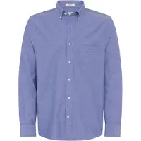 Gant for man. 3000100 Classic blue poplin Regular Fit shirt (L), Casual, Cotton, Long sleeve