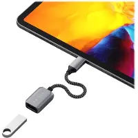 Satechi ST-UCATCM - USB-C - USB-A -sovitinkaapeli, Harmaa