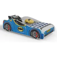 KOBI Lastensänky Car II patjalla 165 cm x 84 cm x 49 cm, Batman auto