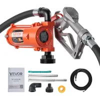 Vevor -polttoaineen siirtopumppu, 12 V DC 57 l/min, valurautainen dieselin siirtopumppusarja, manuaalinen suutin, poistoletku, ylikuumenemissuoja, virtajohto, räjähdyssuojattu, bensiinille, dieselille,