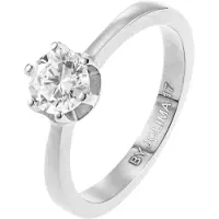 By Jolima Classic Solitaire Stone Ring - Silver - 1.6 CM