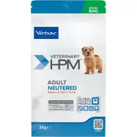 Virbac Veterinary HPM Adult Neutered Dog Small - Toy täysravinto pienten rotujen steriloiduille koirille, 7 kg