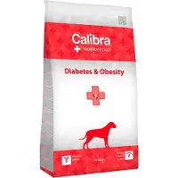 Calibra Veterinary Diets Dog Diabetes - Obesity kuivaruoka koirille, sokeriaineenvaihdunnan säätelyyn, lihavuuden vähentämiseen, 12 kg