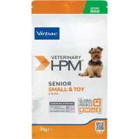 Virbac Veterinary HPM Senior Dog Small - Toy täysravinto pienten rotujen seniorikoirille, 3 kg