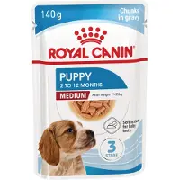 Royal Canin - Medium Puppy Märkäruoka pennulle 140 g x 10 kpl - Koirat - Koiranruoka - Märkäruoka