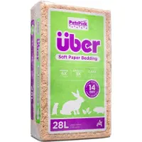 Über - Paperiroskat 28 L Luonnollinen - Pieneläimet - Kuivikkeet ja pesätarvikkeet - Häkkilastut