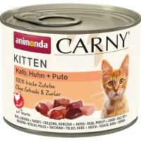 Animonda Carny 24x200g Kitten Carny vasikka, kana & kalkkuna Animonda kissanruoka