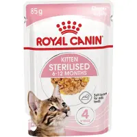 Royal Canin - Feline Wet Kitten Sterilised Hyytelö 85 g x 12 kpl - Annospussit - Kissat - Kissanruoka - Märkäruoka