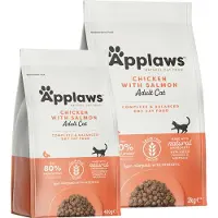 Applaws 5060122491648, Adult (animal), Kaikille roduille, Kana, Lohi, 7,5 kg