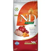 Farmina N&D Pumpkin Neutered Quail, Pumpkin and Pomegranate, Kissan kuivaruoka, Adult, 5 kg