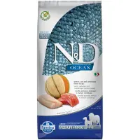 Farmina N&D Ocean Adult Medium & Maxi Salmon, Cod & Cantaloupe Melon, Koiran kuivaruoka, Grain Free, 12 kg