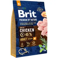Brit by Nature Adult M keskikokoisten rotujen aikuisille koirille 3 kg