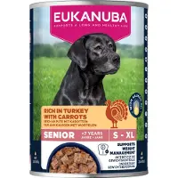 Eukanuba Life Care Senior Rich in Turkey with Carrots, Koiran märkäruoka, 400 g