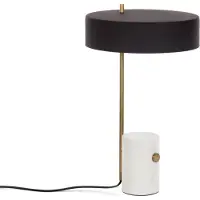 Kave Home Phant-pöytävalaisin musta/marmori