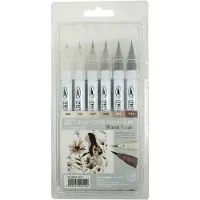 Zig Clean Color Real Brush 6-set Warm gray