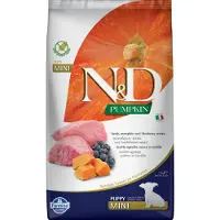 FARMINA PET FOODS N&D Pumpkin Lamb & Blueberry Puppy Mini, Koiran kuivaruoka, Viljaton, 2,5 kg