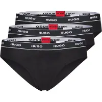 HUGO for woman. 50469657 Set of 3 black Stripe Panties (XS), Homewear, Cotton