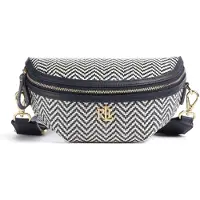 Ralph Lauren Herringbone Woven Marcy Belt Bag - White - ONE SIZE