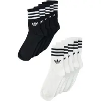 Adidas Sukat '3-STRIPES CREW 10 PAIRS' musta / valkoinen