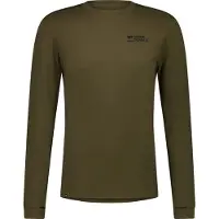 Mons Royale Men's Cascade Merino Base Layer Long Sleeve Dark Olive Kerrasto yläosat XL