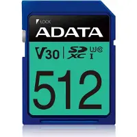 ADATA Premier Pro 512 Gt SDXC UHS-I U3 V30 -muistikortti, sininen