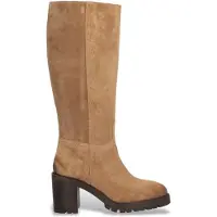 Alpe for woman. 521811 Brown Valley Leather Boots (40), 5 to 8 cm, Zip, Casual