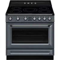 Smeg TR90IPGR Victoria induktioliesi pyrolyysillä 90 cm, harmaa