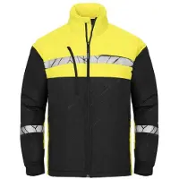 Projob 7404 Padded Lightweight Jacket 7404 Padded Lightweight Jacket 9910-Viz Black/Yellow M