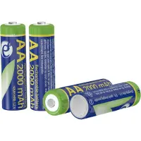 Gembird EG-BA-AA20R4-01, Ladattava akku, AA, Nikkelimetallihybridi (NiMH), 1,2 V, 4 kpl, 2000 mAh