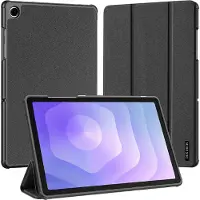 DUX Samsung Galaxy Tab A11+ Domo Tri-Fold Smart Lompakkokotelo - Musta