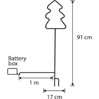 Luca Lighting Jouluinen neon-maavalaisin vihreä puu sis. LED-valon ajastimella IP44 - Fura
