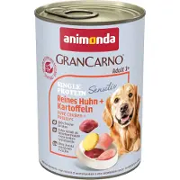 Animonda 6x400g Adult Single Protein Sensitive puhdasta nautaa ja perunaa koiran märkäruoka