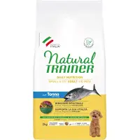 NATURAL TRAINER 2kg tonnikalaa ja riisiä Adult Small & Toy -kroketit koirille