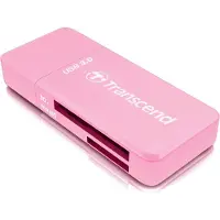 Transcend RDF5, MicroSDHC, MicroSDXC, SDHC, SDXC, Vaaleanpunainen, CE/FCC/BSMI/KC/RCM/EAC, USB 3.2 Gen 1 (3.1 Gen 1) Type-A, USB, 5 V (TS-RDF5R)