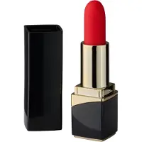Baseks Hot Red Lipstick Klitorisvibraattori - Black