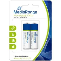 MediaRange MRBAT123, Ladattava akku, AA, Nikkelimetallihybridi (NiMH), 1,2 V, 2 kpl, 2600 mAh
