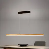 FISCHER&HONSEL GMBH Riippuvalaisin Shine-Wood, himmennettävä, Vaalea puu, Olohuone/ruokailutila, Puu