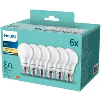 Philips Lamppu, 8 W, 60 W, E27, 806 lm, 15000 h, Lämmin valkoinen
