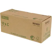 Deltaco Ultimate Alkaline C-Paristot, 10-pack (Bulk)