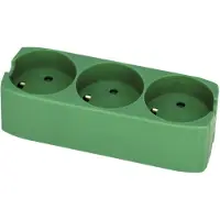 Gripo Socket outlet 3way Vihreä with earth