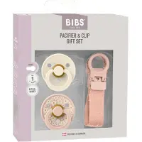 BIBS Colour Tutti & Loop Tuttinauha Lahjapakkaus Lateksi Koko 1, Blush