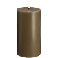 Moods & More LED pillar candle - Dark sand - 74x150 mm
