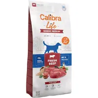 Calibra Life Dog Medium Fresh Beef hypoallergeeninen kuivaruoka vanhemmille, keskikokoisille koirille, 2,5 kg
