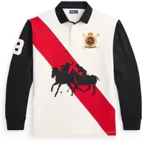 Ralph Lauren Paita 'VINTAGE' kullankeltainen / punainen / musta / valkoinen