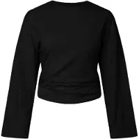 Pieces Pcalli Ls O-Neck Top D2D - Black - XL