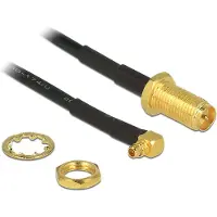 DeLOCK 88936, 0,32 m, RG-174, RP-SMA, MMCX, Musta
